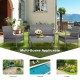 4-piece outdoor rattan conversation set featuring a coffee table and comfortable cushions, perfect for backyard or.
