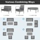4-piece outdoor rattan conversation set featuring a loveseat, single sofas, and coffee table for versatile backyard.