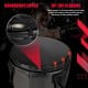 Close-up of the filled punching bag's zip-top closure, showcasing the durable PVC leather and convenient zipper design.