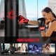 Filled punching bag set with boxing gloves, durable PVC leather, ideal for indoor workouts and stress relief.