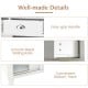 Close-up of the Freestanding Kitchen Pantry's easy-grip handle and smooth metal sliding rails for convenient storage.
