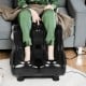 Foot and calf massager in black with heat and vibration features, designed for relaxation and pain relief at home.