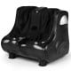 Foot and calf massager in black with heat and vibration features for stress relief and improved circulation.