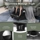 Foot and calf massager in black with adjustable angle, heat, vibration, and anti-slip footpads for comfort and safety.