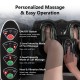 Foot and calf massager in black with heat and vibration features, designed for personalized deep kneading and shiatsu.