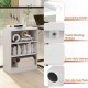 3-tier white bookcase with adjustable shelves, anti-toppling device, and non-slip foot pads for versatile home.