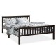 Queen size wooden bed frame with headboard and footboard, made of solid pine, featuring under-bed storage for a tidy.