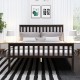 Deluxe Solid Wood Platform Bed with Headboard and Footboard - Gallery View 3 of 11
