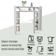 White wooden over the toilet storage cabinet featuring a sleek design, perfect for organized bathroom essentials and.