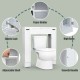 Wooden over the toilet storage cabinet in white, featuring adjustable shelves and a paper holder for efficient bathroom.