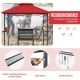 Outdoor barbecue grill gazebo with double roof, 360-degree ventilation, and built-in bottle opener for convenience.