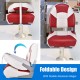 Low back boat seat in red and white with thick sponge padding, foldable design, ideal for fishing and sailing trips.