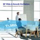 Portable 48-inch tower fan in white with 80° oscillation and remote control, ideal for cooling any room.