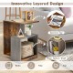 3-tier end table in brown with open storage shelf, ideal for living room or bedroom decor and organization.