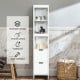 5-tier multifunctional bathroom storage cabinet in white with 2 drawers, waterproof, easy installation, ideal for.