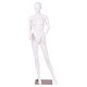 5.8 feet female mannequin with hands on waist, made of durable plastic and aluminum, ideal for showcasing apparel.
