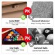 Mini 48-inch billiard table set with professional drop-pocket design, includes cues and balls for easy indoor play.
