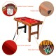 Mini 48-inch billiard table with red velvet cloth, drop-pocket design, and included accessories for kids' fun.