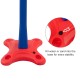 Close-up of the red base of the Kids Adjustable Height Basketball Hoop Stand, designed for stability with water or sand.