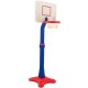 Kids adjustable height basketball hoop stand, 65"-85", made of durable HDPE, perfect for indoor and outdoor play.