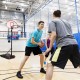 Adjustable basketball hoop system with wheels, height adjustable from 5.8 ft to 6.8 ft, ideal for indoor and outdoor.
