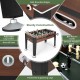 54-inch indoor competition soccer table featuring sturdy construction, adjustable leg levelers, and smooth football.