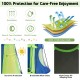 Detachable green swing tent with breathable mesh sides, suitable for 2-3 kids, perfect for outdoor play and relaxation.
