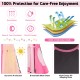 Pink 2-in-1 kids hanging chair swing tent with breathable mesh sides, sturdy frame, and 40'' diameter for outdoor fun.