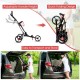 Foldable 3 wheel golf pull push cart trolley with adjustable handle and quick folding design for easy transport and.