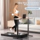 Under desk walking pad treadmill with a 41" x 17" running area, featuring a touchable LED display for home or office.