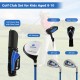 Junior golf club set for kids aged 8-10, featuring a #3 fairway wood, 7# & 9# irons, putter, and stand bag for easy.