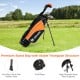 Complete golf club set for children aged 11-13, featuring an orange stand bag with anti-slip rubber feet for easy.