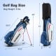 Men’s Profile complete golf club set in blue with stand bag, includes 10 pieces for all golf lovers.