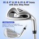 #6, #7, #8, #9 irons with zinc alloy head, featuring deep grooves for improved spin and control in golf.