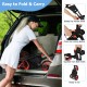Folding 3 wheels golf push cart with adjustable handle, compact design, and removable wheels for easy transport.
