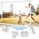 Portable 6 x 4 feet soccer goal with stable UPVC frame and durable PE netting, ideal for kids' practice outdoors.