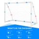 6 x 4 feet soccer goal with strong UPVC frame and durable netting, ideal for kids' practice in various outdoor settings.