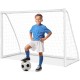 6 x 4 feet soccer goal with strong UPVC frame, ideal for kids' practice and outdoor play, featuring durable netting.