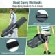 Golf cart bag featuring dual carry methods with padded handle and thickened shoulder strap for easy transport.