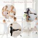 Multifunctional wall-mounted ballet barre in black, made of solid beech wood, ideal for yoga and dance training at home.