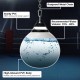 18-inch heavy punching water bag with adjustable metal chain, made of durable PVC, ideal for home and gym workouts.