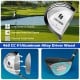 Men's 9-piece golf club set in gray with ultra lightweight carbon shafts and soft TPR grips for comfortable play.