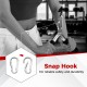Snap hook attachment for the 3-piece cable machine set, ensuring reliable safety and durability for home gym workouts.