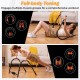 Fitness AB trainer in black with padded support, designed for full-body workouts and suitable for users up to 330 lbs.