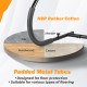 Padded metal tubes of the Fitness AB Trainer designed for floor protection, suitable for various flooring types.