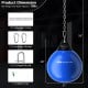 Blue 21-inch water punching bag with adjustable metal chain, designed for a realistic boxing experience, suitable for.