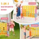 4-in-a-row connect game in pink with basketball hoop and toss rings, perfect for indoor and outdoor family fun.
