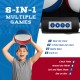 Dual Shot Basketball Arcade Game with electronic scoring, featuring 8 game modes and 4 basketballs for 1-4 players.