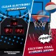 Clear electronic scoreboard of the Dual Shot Basketball Arcade Game with exciting goal scoring sound for 1-4 players.