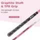 Graphite shaft and TPR grip of the women's golf club set, featuring a non-slip texture for better control and comfort.